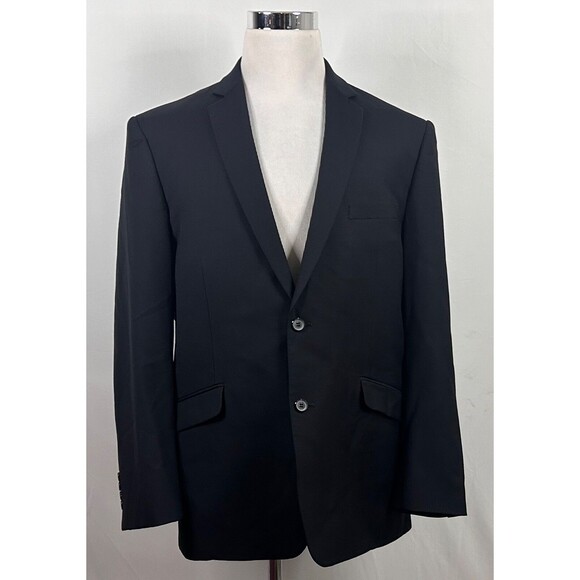 Combatant Gentlemen 46R Slim Fit Sport Coat Black Two Button Double Vented - Picture 2 of 8